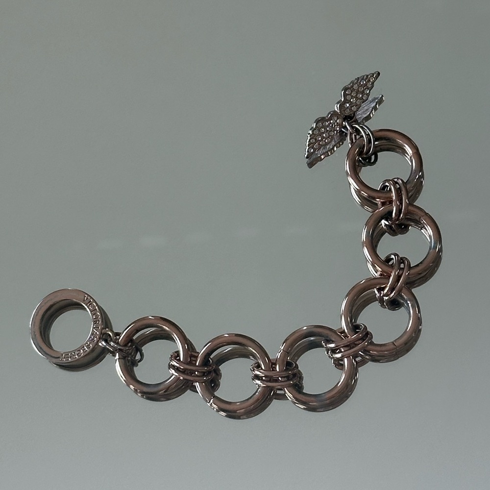 Victoria's Secret rose gold Bracelet with Butterfly Charm